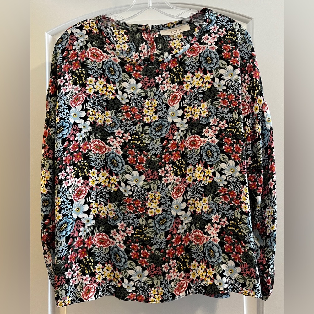 LOFT Multicolor Floral Blouse